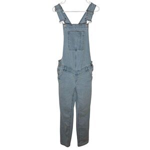 Warp + Weft Dallas Fort Worth Maternity Overalls Women's Size Small Olympia Blue